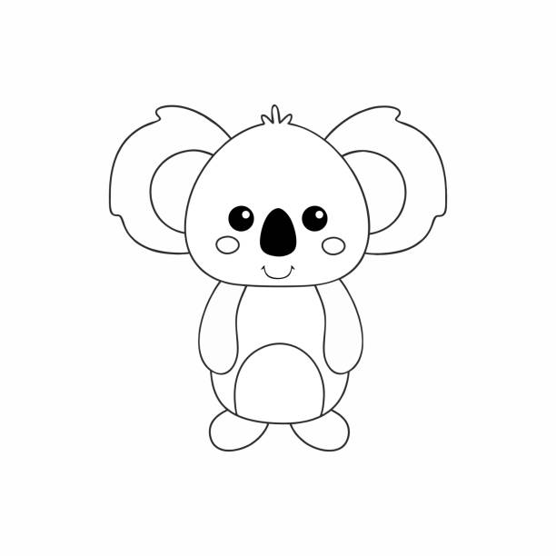 illustrations, cliparts, dessins animés et icônes de livre de coloriage pour enfants - koala
