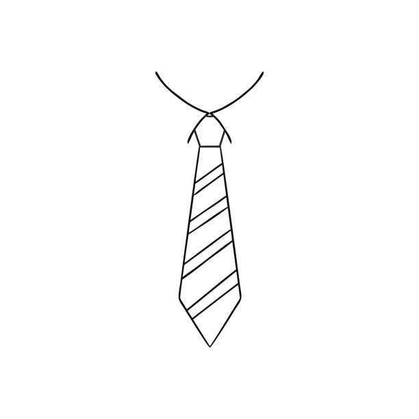 illustrations, cliparts, dessins animés et icônes de illustration de contour doodle - cravat