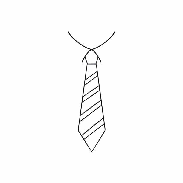 ilustracja contour doodle - cravat stock illustrations