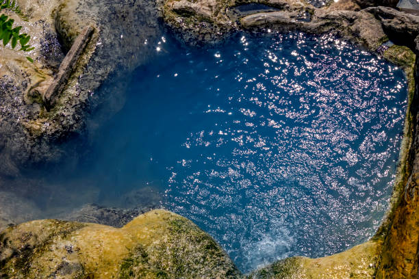 Natural source of hot mineral water in resort Pyatigorsk,Northern  Caucasus.