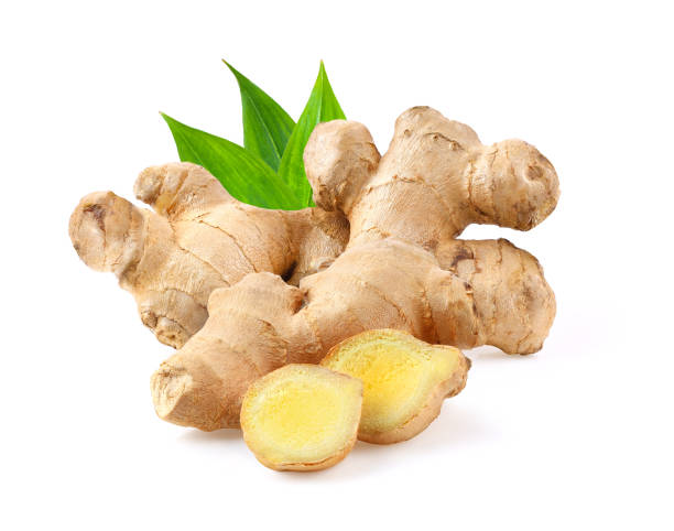 istock ginger on white background. depth of field 1290982906