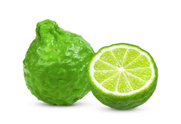 istock bergamot or kaffir on white background 1290985989