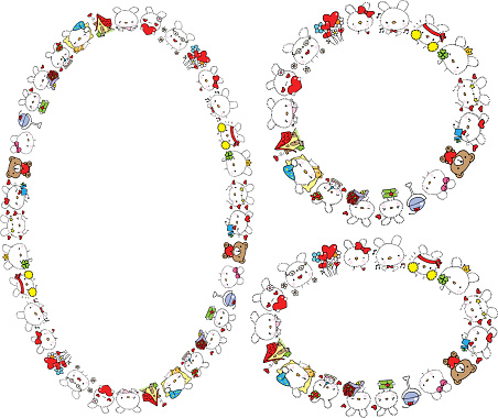 Animated Border Rabbit Vector Cartoon Rabbit Border Background Stock Illustration - Download ...