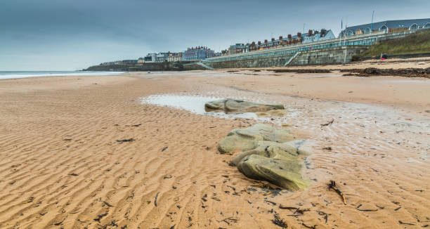istock The linear patterns on the sand caused by the outgoing tide in Whitley Bay, England 1290993187