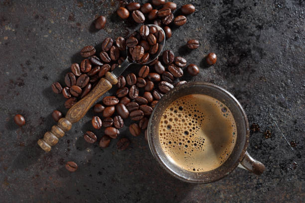 istock Cup of coffee and roasted beans 1290994067