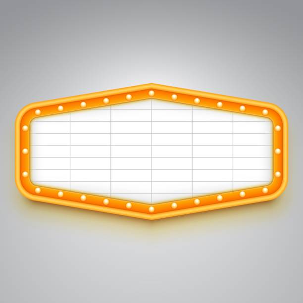istock Glowing retro cinema sign. Marquee lights and vintage style. 1290994185
