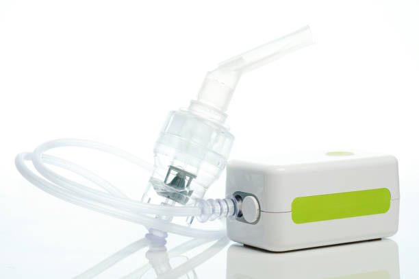istock Portable nebulizer device with tube 1290997073