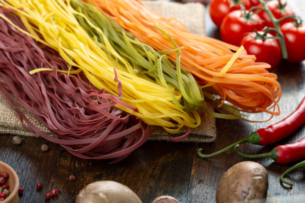 istock Italian multi colored pasta. Italian food concept. 1291004208