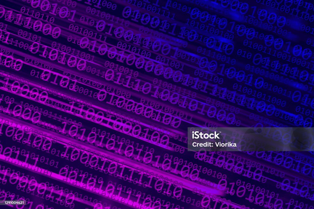 Light Color Binary Code Background Binary Code Background Stock Illustration - Download Image Now - Purple ...