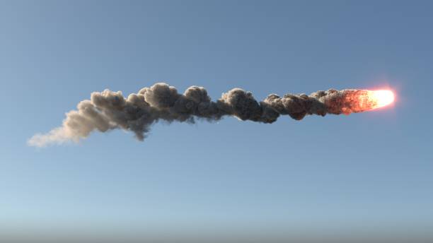 istock Meteor flies on the blue sky 1291005524