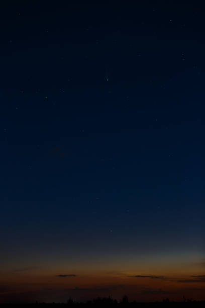 istock Comet C / 2020 F3 (NEOWISE) in the sky after sunset. Evening twilight in summer. 1291010796