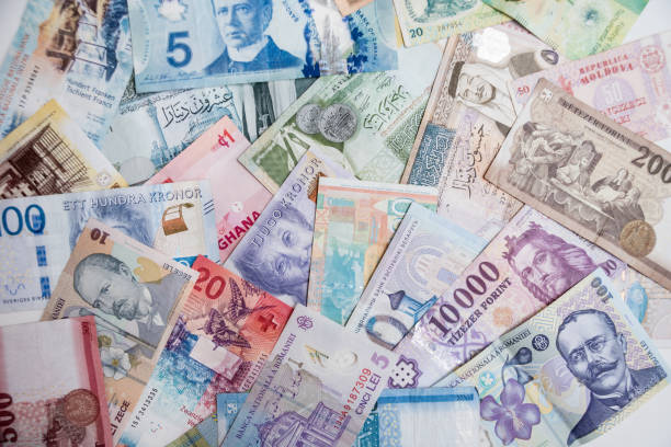 istock Paper money background of the different countries 1291011300