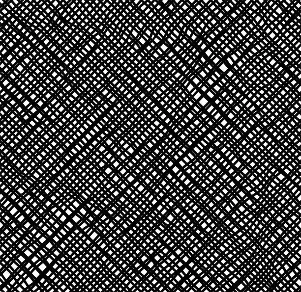 Vector illustration of seamless black and white  canvas texture