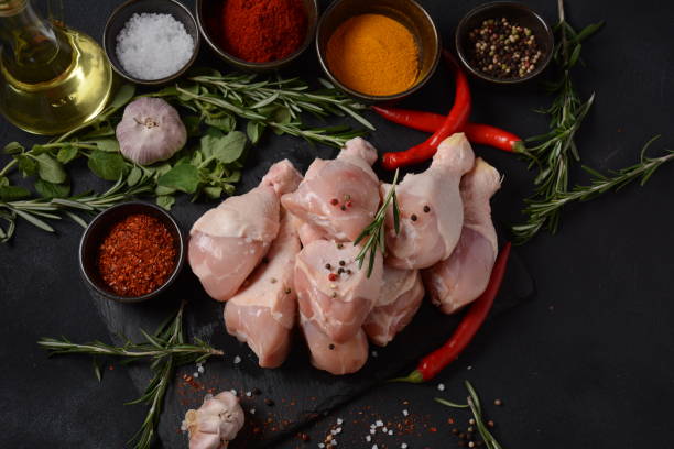 istock Raw uncooked chicken legs for barbecue grill 1291023814