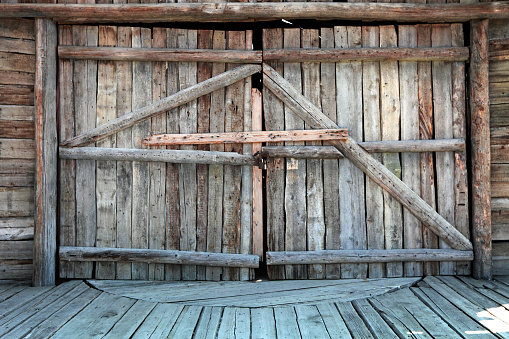 Old wooden gate.