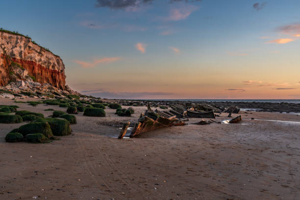 istock A shipwreck in the evening light at the Hunstanton Cliffs in Norfolk, England 1291032376