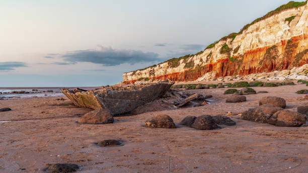 istock A shipwreck in the evening light at the Hunstanton Cliffs in Norfolk, England 1291032379