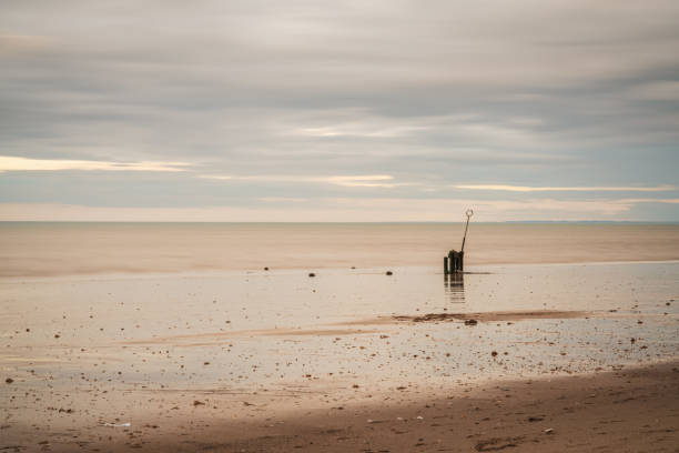Dark clouds over the North Sea, seen in Skegness, Lincolnshire, England, UK
