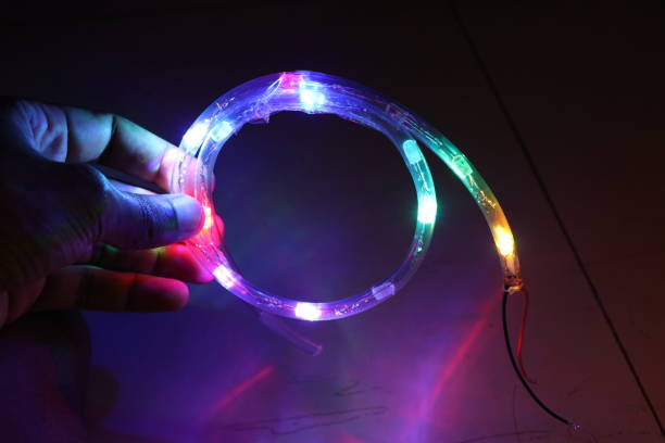 istock RGB Led strip light used in decorations. DIY Christmas decoration ideas using RGB LED Strip 1291032856