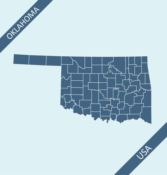 Oklahoma county map Highly detailed downloadable and printable map of Oklahoma counties state of United States of America for web banner, mobile, smartphone, iPhone, iPad applications and educational use. The map is accurately prepared by a map expert. garfield county montana stock illustrations