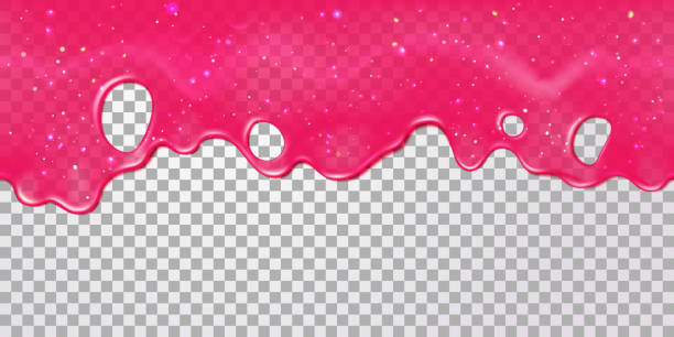 1812.m10.i003.n002.S.c12.790559479 Carnival masquerade festive background. Kids birthday party with confetti, carnival mask and balloon vector illustration Pink slime drip. Dripping caramel, jelly or gum. Glitter slimes with girly glossy texture. Realistic paint or nail polish vector background. Dessert glaze colorful border template on transparent cartoon of glue stick stock illustrations