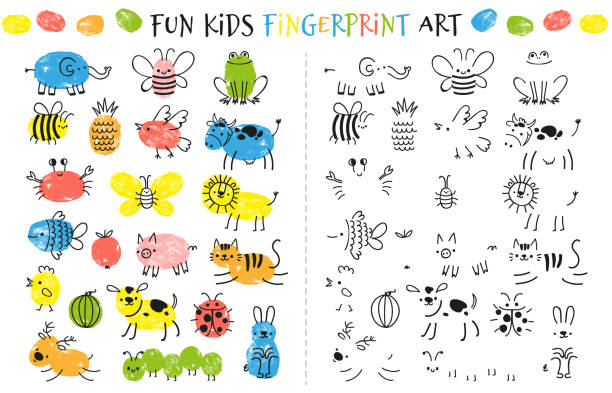 Desenho animado jogo de pintura a cores de insetos