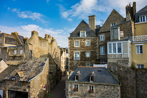 Cityscape of Saint-Malo. Saint-Malo is a walled port city in Brittany in northwestern France on the English Channel.