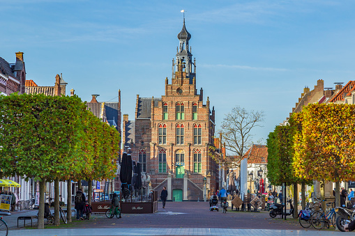Culemborg, Netherlands - November 6, 2020: Cityhall of Culemborg, municipality in Gelderland in the Netherlands