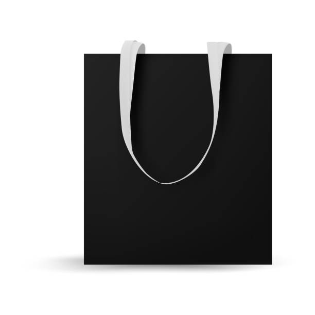 istock Cotton bag mockup, Textile tote bag for shopping mockup. Vector illustration isolated on white background. 1291044303