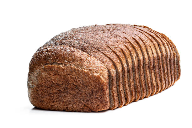 istock Sliced organic vegan loaf isolated on white 1291045508