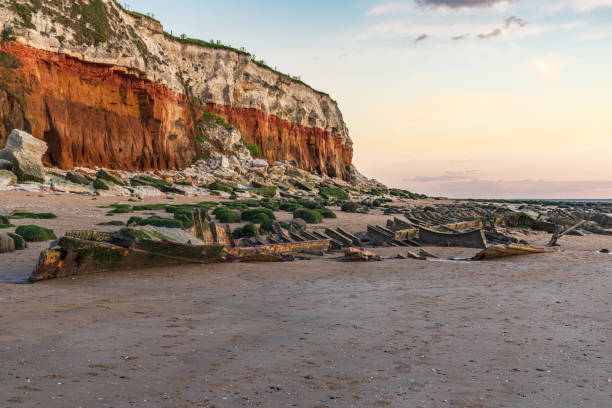 istock A shipwreck in the evening light at the Hunstanton Cliffs in Norfolk, England 1291045775