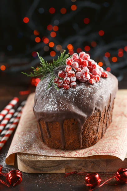 istock Chocolate cake. Christmas baking. Preparations for the holiday. Christmas dessert table. Gift idea 1291048854