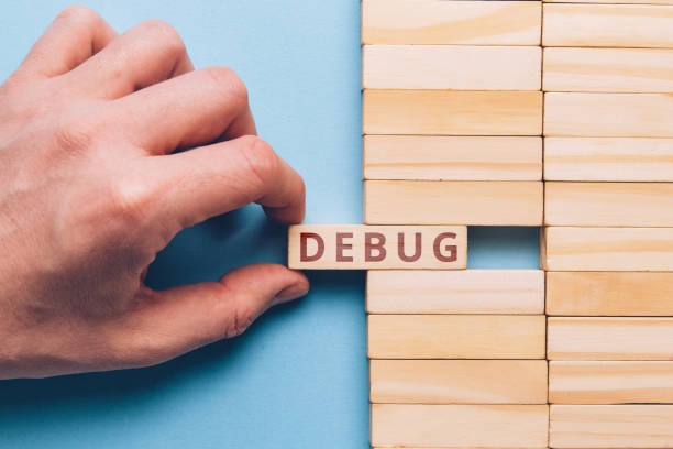 Concept for debugging and fixing errors in the code Concept for debugging and fixing errors in the code. debug stock pictures, royalty-free photos & images