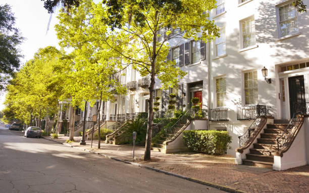 istock Historic Homes, Savannah, Georgia. 1291049506