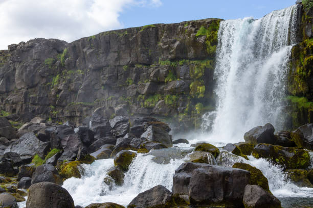 istock Oxararfoss waterfall summer day view, Thingvellir, Iceland 1291050551