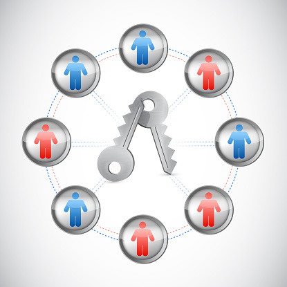People Security Profile Network Illustration Stock Illustration