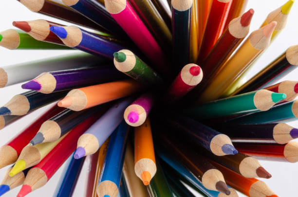 istock Overhead View of Colored Pencils 1291060125