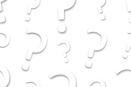 Vector Realistic Isolated Paper Question Seamless Pattern For ...