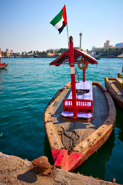 istock Arabian abra boat at the Creek in Dubai 1291063674