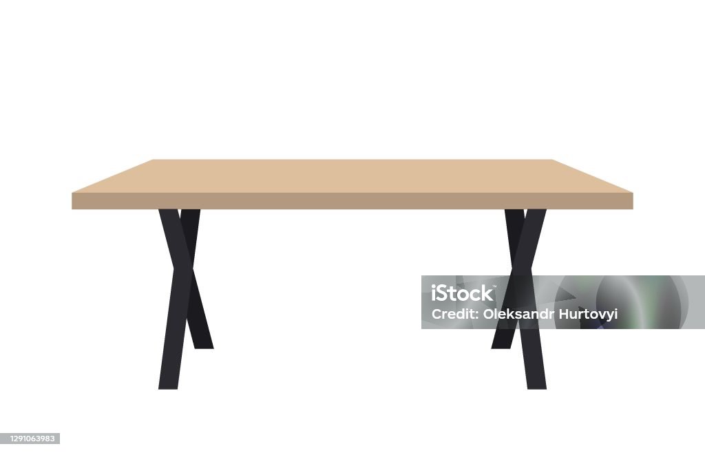 Wooden Table Rectangular Shaped Table Template Design For Presentation ...