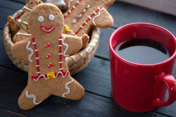 istock Homemade Gingerbread Cookie With A Cup Of Coffee 1291070553