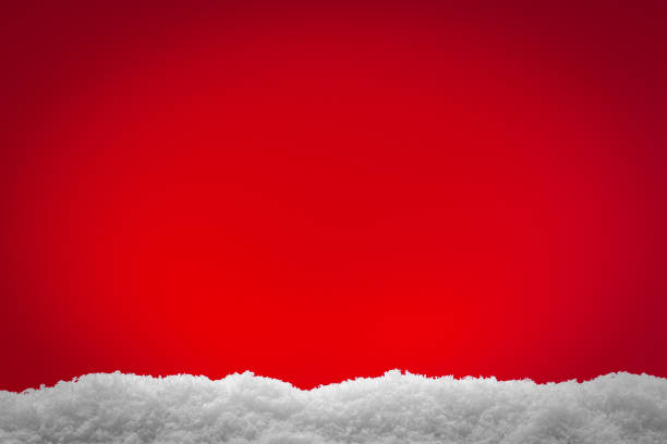 istock Festive red Christmas and snow background 1291072069