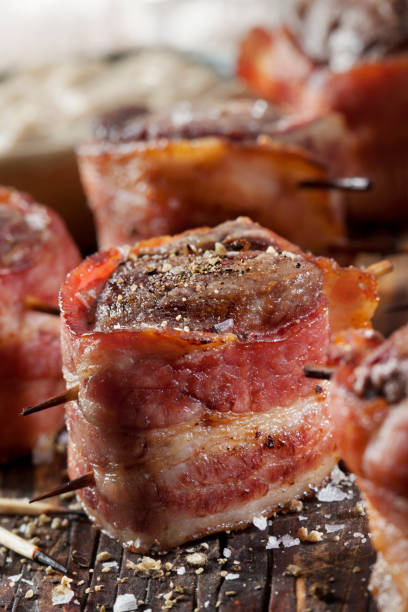 istock Bacon Wrapped Fillet Mignon Bites with a Creamy Horseradish Dip 1291072893