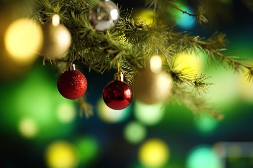 Christmas Tree, Ornaments and Lights