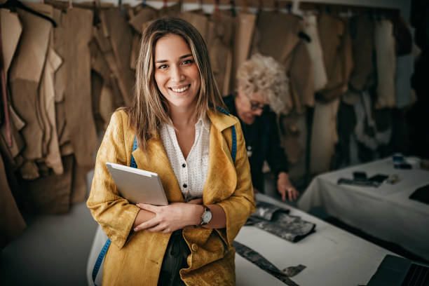 istock Portrait of tailor women in studio 1291081887