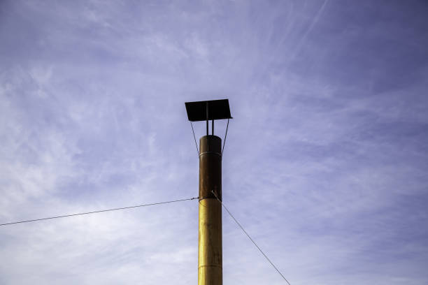 istock Industrial chimney smoke outlet 1291083699
