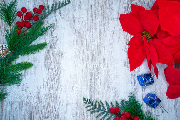 istock Christmas card with place for text.  New Year's composition for a photo frame 1291089358