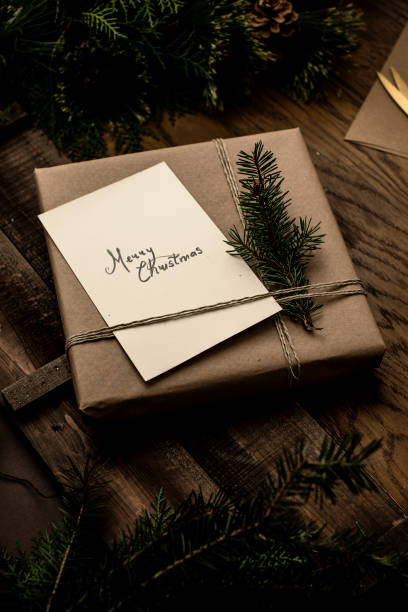 istock Christmas present decoration in rustic cozy ambient 1291092744