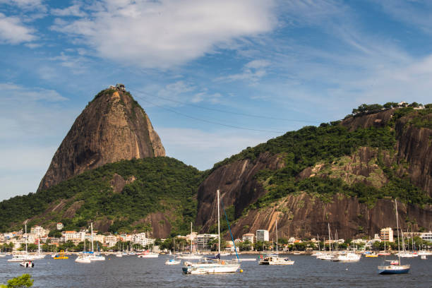 View of the boats in the Urca neighborhood, Rio de Janeiro