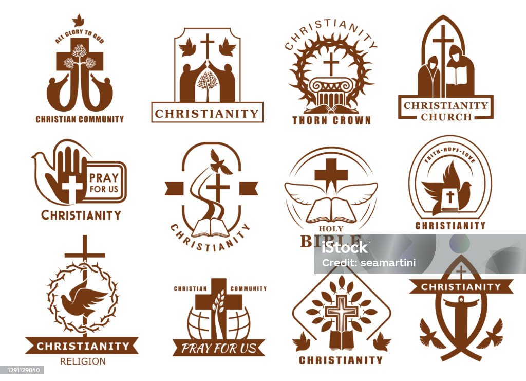 Logo Rohani Ikon Agama Kristen Katolik Ortodoks Ilustrasi Stok - Unduh Gambar ...
